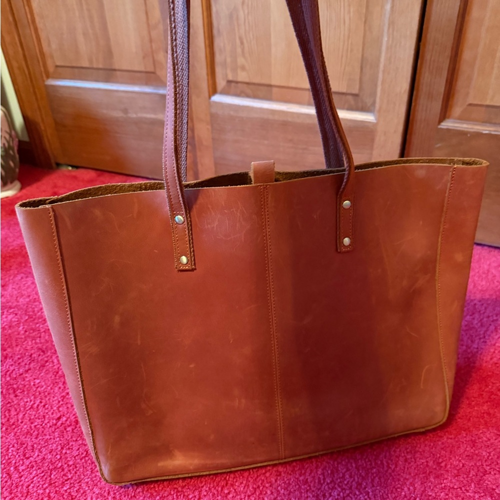 Brown Leather Tote Bag